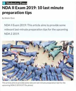 NDA II Exam 2019 10 last minute preparation tips