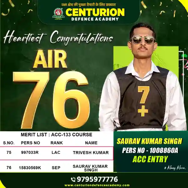 Saurav Kumar Singh Acc Entry Air 76