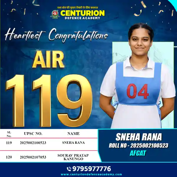 Sneha Rana AFCAT AIR 119