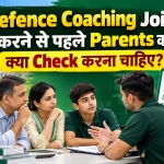 Defence Coaching Parents Checklist